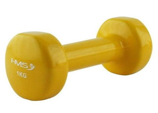HMS Fitness Dumbbell 17023 (Cast Iron with Vinyl Coating) 1kg yellow - 1 piece