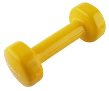 HMS Fitness Kurzhantel 17023 (Gusseisen mit Vinylbeschichtung) 1kg gelb - 1 Stück