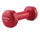 HMS Fitness 17023 Kurzhantel aus Gusseisen mit Vinylbeschichtung 2kg rot- 1 Stück