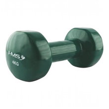 HMS Fitness Kurzhantel aus Gusseisen mit Vinylbeschichtung 4kg grün - 1 Stück
