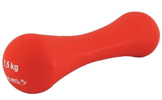 HMS Fitness 17025 Dumbbell made of cast iron with neoprene coating 1.5kg orange - 1 piece