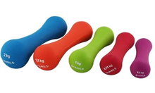 HMS Fitness 17025 Kurzhantel aus Gusseisen mit Neoprenbeschichtung 2kg blau - 1 Stück