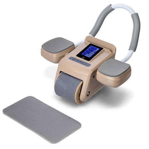 HMS Bauchmuskeltrainings Rad ABS KA08 (mit LCD-Display) - braun