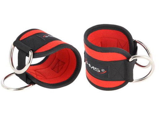 HMS Fitness Fußschlaufen OPX02 rot/schwarz - 2 Stück