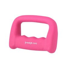 HMS Fitness Griffhantel CK05 (Schlagring) aus Gusseisen mit Neoprenbeschichtung - 0,5kg pink - 1 Stück