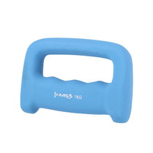 HMS Fitness Griffhantel CK10 (Schlagring) aus Gusseisen mit Neoprenbeschichtung - 1,0kg hellblau - 1 Stück