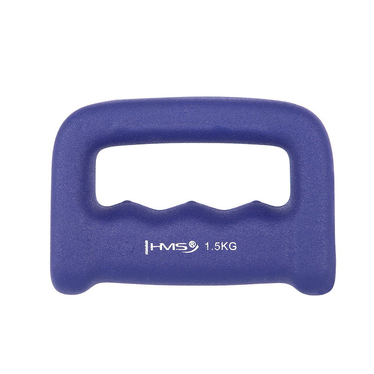 HMS Fitness Griffhantel CK15 (Schlagring) aus Gusseisen mit Neoprenbeschichtung - 1,5kg dunkelblau - 1 Stück