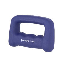 HMS Fitness Griffhantel CK15 (Schlagring) aus Gusseisen mit Neoprenbeschichtung - 1,5kg dunkelblau - 1 Stück