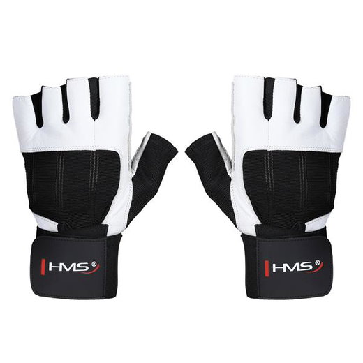 Rękawice HMS Fitness RST04 białe/czarne