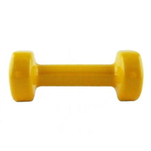 HMS Fitness Kurzhantel 17023 (Gusseisen mit Vinylbeschichtung) 1kg gelb - 1 Stück