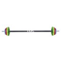 HMS Fitness Langhantelset SBP20 (6 Scheiben, Chromstahl, Gummi) 20 kg