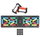 HMS Fitness PU12 Multifunktionales Liegestützbrett schwarz/bunt