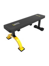 HMS Premium Trainingsbank (Hantelbank) L8012 schwarz/gelb - 1 Stück -