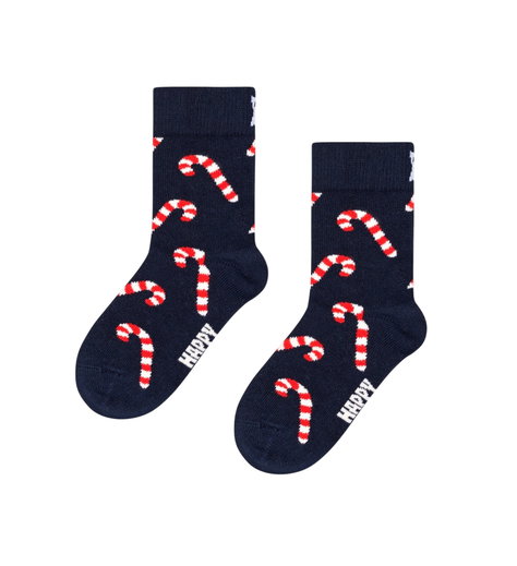 Happy Socks Tagessocke Kids Candy Cane (Zuckerstange) navyblau Kinder - 1 Paar