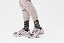 Happy Socks Tagessocke Crew Gingerbread Cookies (Lebkuchen) navyblau/braun - 1 Paar