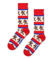 Happy Socks Tagessocke Crew Gingerbread Stripe (Lebkuchen) rot/beige - 1 Paar