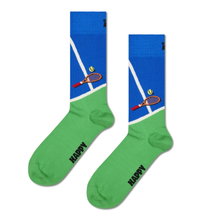 Happy Socks Tagessocke Crew Tennisschläger blau/grün - 1 Paar