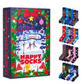 Happy Socks Tagessocke Crew Weihnachtsspecial #5 - Adventskalender 2025 mit 24 Paar - navyblau