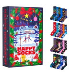 Happy Socks Tagessocke Crew Weihnachtsspecial #5 - Adventskalender 2025 mit 24 Paar - navyblau