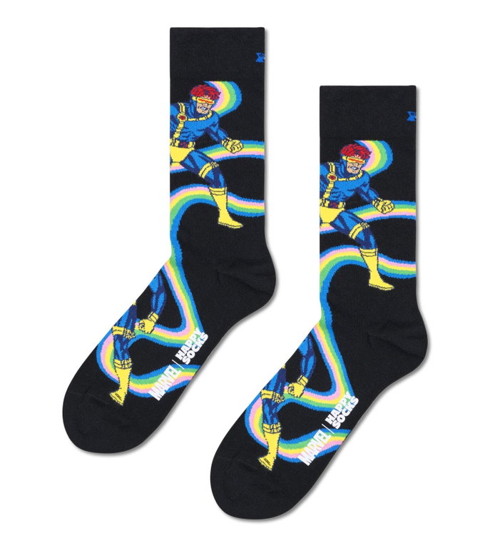 Happy Socks Daily Sock Crew Marvel X-Men Cyclops black - 1 pair