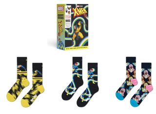 Happy Socks Daily Socks Crew Marvel X-Men Gift Box Yellow - 3 Pairs