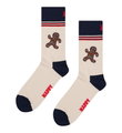 Happy Socks Tagessocke Crew Happy Gingerbread (Lebkuchen) beige - 1 Paar