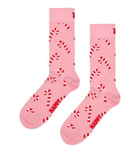 Skarpetki Happy Socks Crew Candy Cane (Zuckerstange) różowe - 1 para