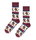 Happy Socks Daily Sock Crew Gingerbread Stripe (Gingerbread) dark red/white - 1 pair