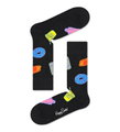 Happy Socks Tagessocke Crew The Simpsons All You Can Eat (Bio-Baumwolle) schwarz - 1 Paar