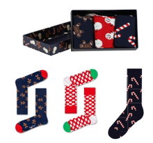 Happy Socks Tagessocke Crew Gingerbread Geschenkbox - 3 Paar