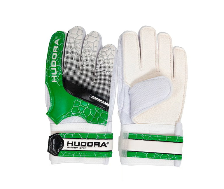 Hudora goalkeeper gloves for children (soft padding, Velcro fastener) green - 1 pair