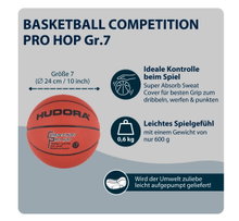 Hudora Basketball Competition Pro Hop (Größe 7) braun