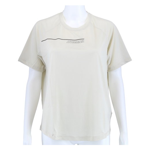 hummel Trainings-Shirt hmlCOURT Light Weight (atmungsaktiv, leicht) beige Damen