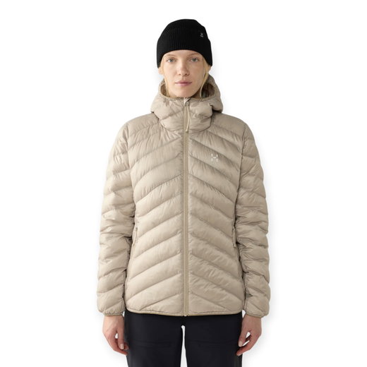 Haglöfs Särna Mimic II Hood Insulated Jacket (warm, filled with MIMIC Gold) beige ladies