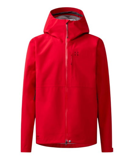 Haglöfs Allwetterjacke Front Proof II (wasserdicht, winddicht, 3-Lagen) rot Herren