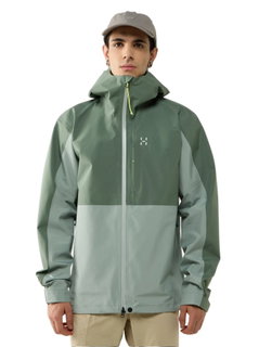 Haglöfs Allwetterjacke Front Proof II (wasserdicht, winddicht, 3-Lagen) grün/taugrün Herren