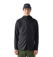 Haglöfs Fleecejacke Korp Mid Hood (Midlayer, atmungsaktiv) schwarz Herren