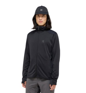 Haglöfs Fleecejacke L.I.M Mid Multi II Hood (Midlayer, atmungsaktiv, schnelltrocknend) schwarz Herren