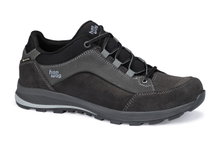 Hanwag Wanderschuhe Banks Low GTX (Nubuk-und Veloursleder, wasserdicht) asphaltgrau/schwarz Herren