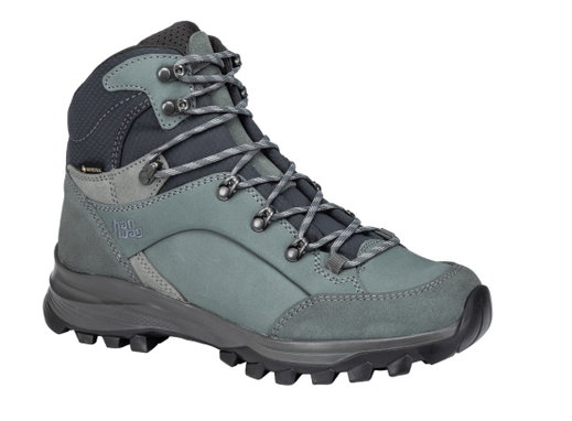 Hanwag Banks Lady GTX Walking Shoes (Nubuck Leather, Waterproof) Green/Fossil Grey Ladies