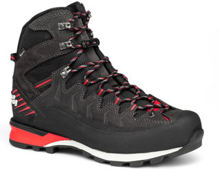 Hanwag Wanderschuhe Makra Pro Bunion GTX (Bergsteigen, wasserdicht, Veloursleder) asphaltgrau/rot Herren