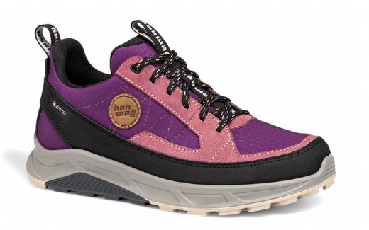Hanwag Wanderschuhe Rotpunkt Light Low GTX (Veloursleder/Synthetik, wasserdicht) rosa/purple Damen