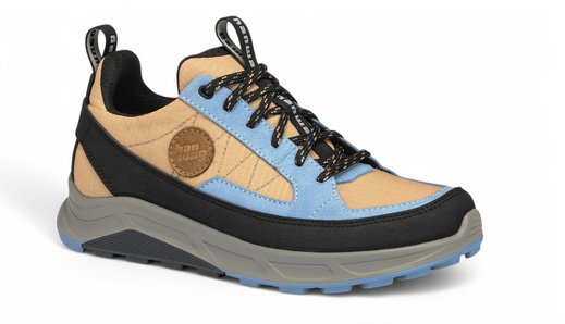 Hanwag Wander-Travelschuhe Rotpunkt Light Low (Veloursleder/Synthetik) beige/blau Damen