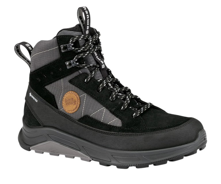 Hanwag Wanderschuhe Rotpunkt Light MID GTX (Veloursleder/Synthetik, wasserdicht) schwarz/anthrazitgrau Damen