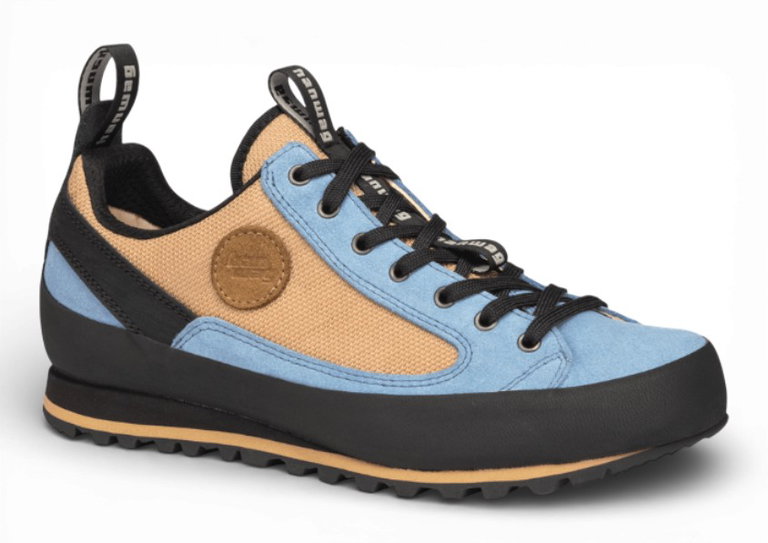Hanwag Wander-Travelschuhe Rotpunkt Low LL (Veloursleder/Synthetik) blau/beige/schwarz Herren