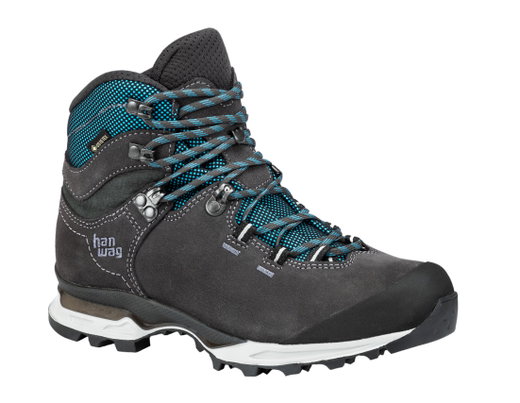 Hanwag Wanderschuhe Tatra Light Lady GTX (Veloursleder, wasserdicht) asphaltgrau/ozeanblau Damen