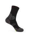 Hanwag Wandersocke Crew Hike Sock (feuchtigkeitstransport, leicht) asphaltgrau/grün - 1 Paar
