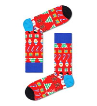 Happy Socks Tagessocke Crew All I Want For Christmas rot - 1 Paar
