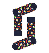Happy Socks Tagessocke Crew Bier und Wurst dunkelblau - 1 Paar