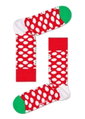 Happy Socks Tagessocke Crew Big Dot Snowman (Schneemann) rot/grün - 1 Paar